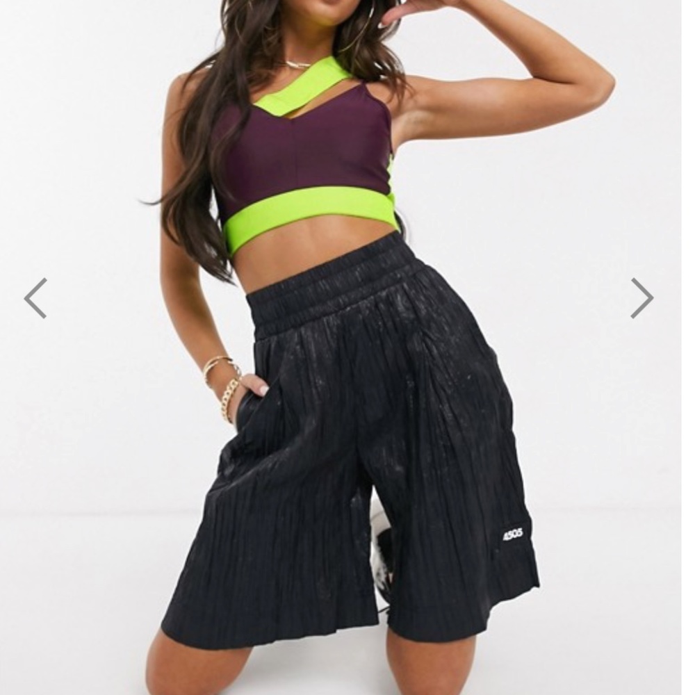 ASOS 4505 neon bra with buckle detail